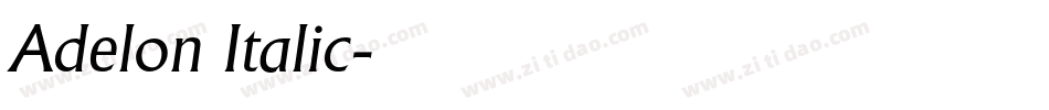 Adelon Italic字体转换